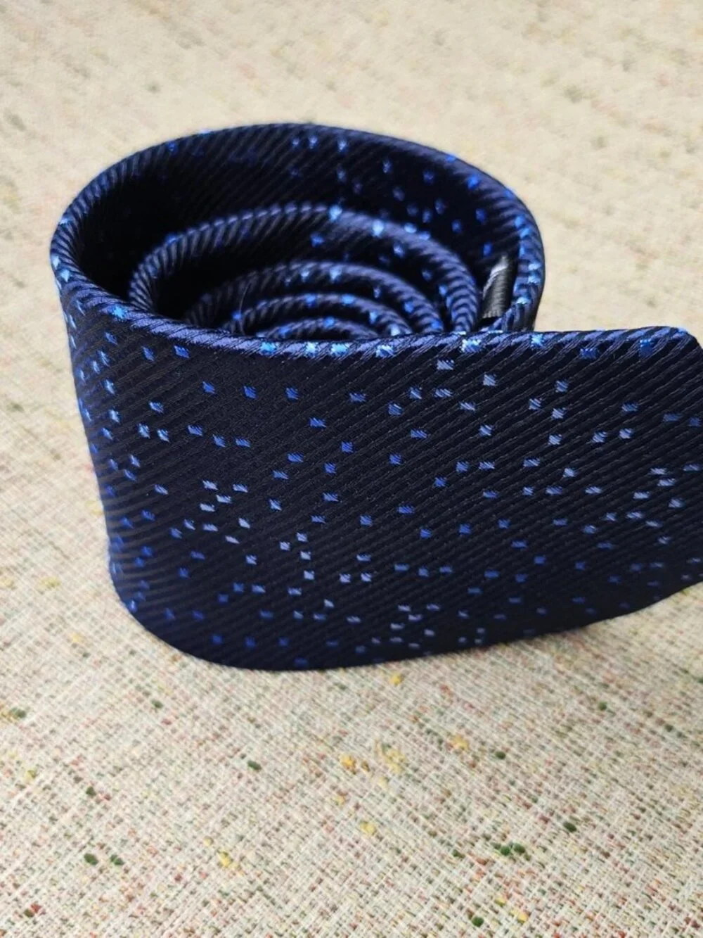Vannotensa Men Tie Fashion Necktie Dark Blue Classic Tie Polyester Ties New